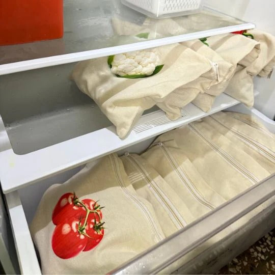 Vegipouch Reusable Vegetable Storage Bags – Washable Zip Pouches for Fridge & Kitchen Organization