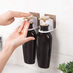 1158 Wall Mounted Self Sticky Hooks For Body Wash Shampoo Bottle Wall Storage Strong Adhesive Hook Power Plug Socket Hanger Holder Multi Color (1pc)