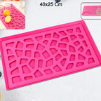 Plastic Kitchen Tray With Modern Hollow Design (40x25 Cm)