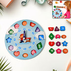 Aditi Wooden Educational Learning Clock Toy With Movable Hands