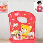 Multifunctional Waterproof Bpa Free Reusable Soft Fabric Plastic Baby Bib (1 Pc)