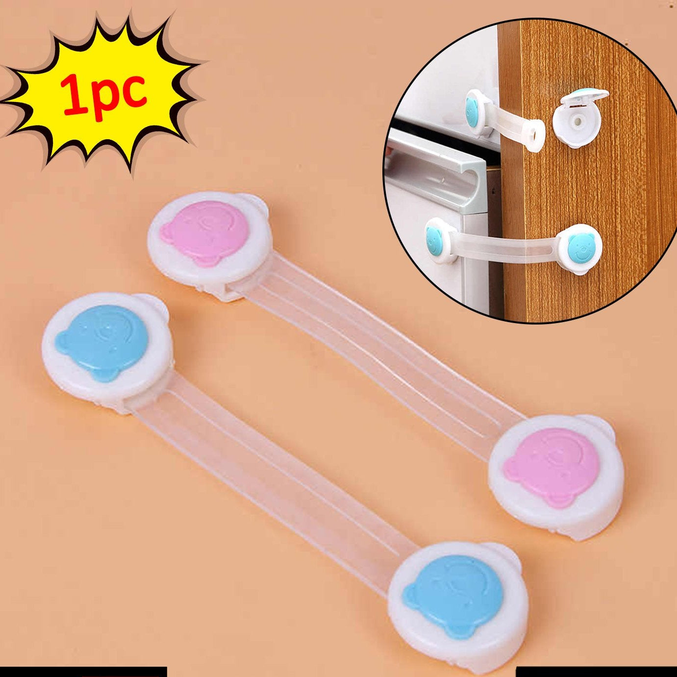 4688 Baby Proofing Child Safety Strap Locks (1pc Only)