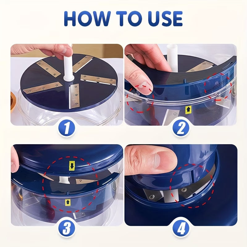 Electric Grape Peeling Machine – USB Rechargeable Automatic Fruit & Garlic Peeler with 5 Stainless Steel Blades