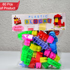 8094 Blocks Set For Kids Play Fun And Learning Blocks For Kids Games For Children Block Game Puzzles Set Boys Children (Multicolor 60 Bricks Blocks)