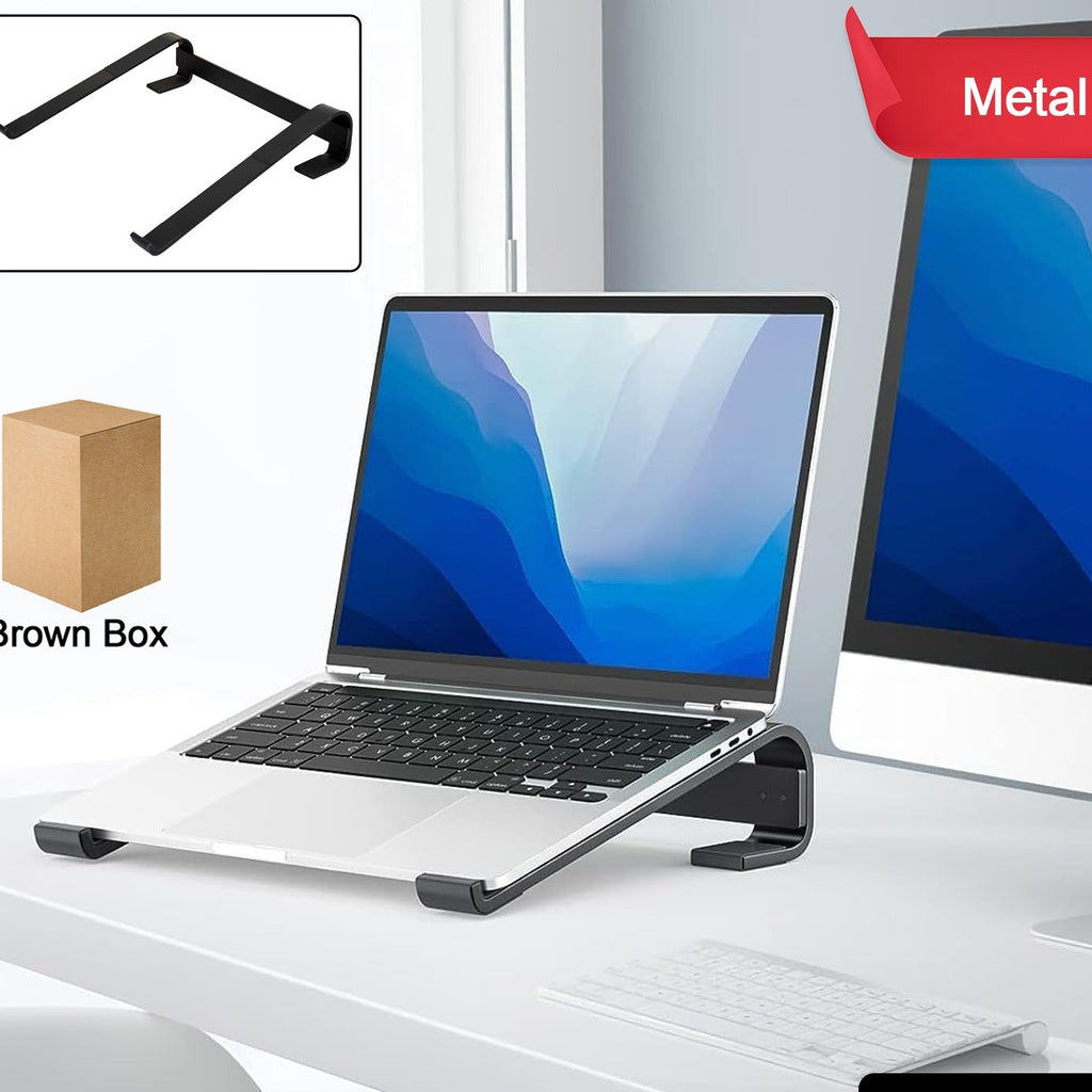 Fixed Metal Laptop Stand For Desk (25  26 Cm)