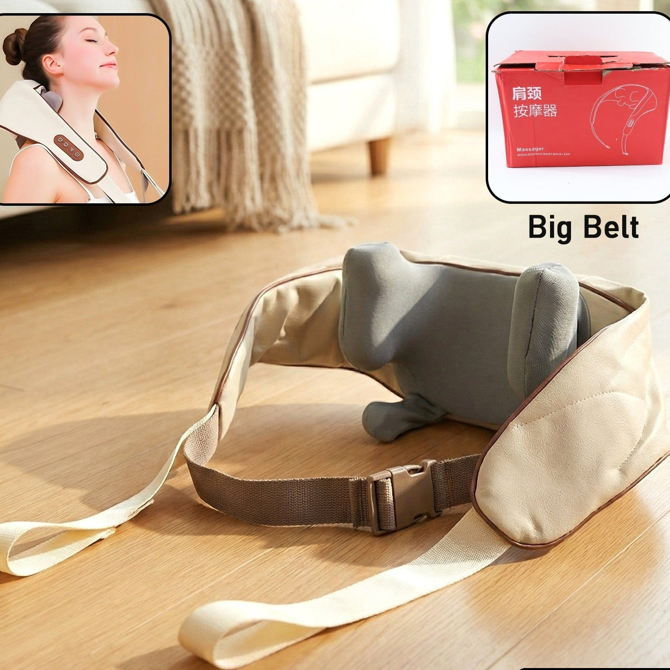 Adjustable Neck  Shoulder Massager Big Belt (1 Pc)