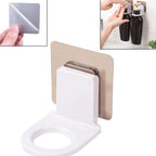1158 Wall Mounted Self Sticky Hooks For Body Wash Shampoo Bottle Wall Storage Strong Adhesive Hook Power Plug Socket Hanger Holder Multi Color (1pc)