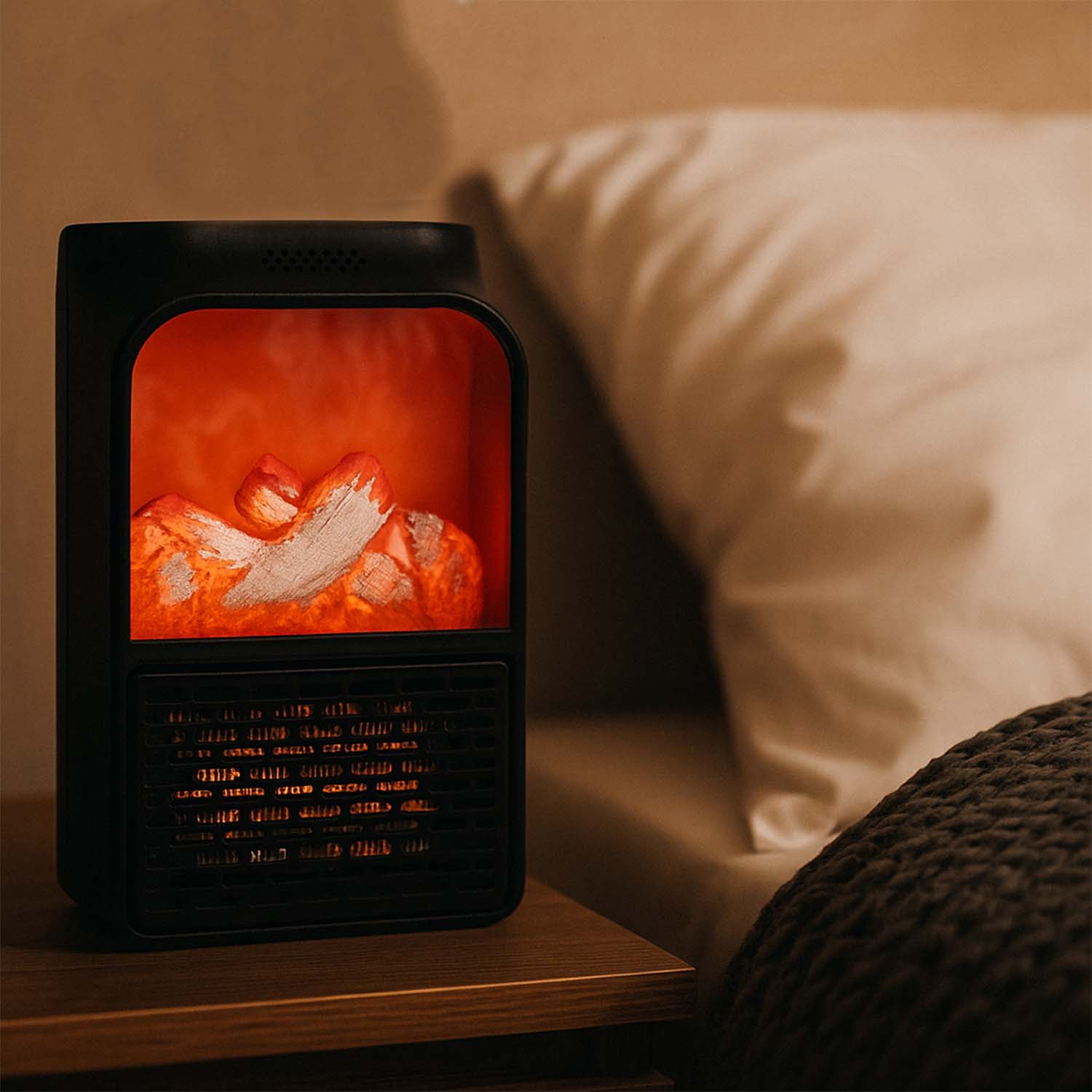 Portable Electric Fireplace Lamp Led Flame Heater (900w  1 Pc)