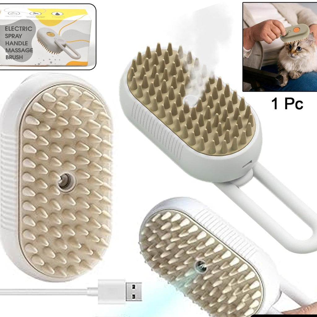 Electric Spray Handle Massage Brush Hair Removal Brush Steam (1 Pc)