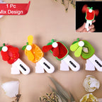 Mini Hand Pressure Fruit-shaped Fan For Kids (1 Pc  Mix Design)