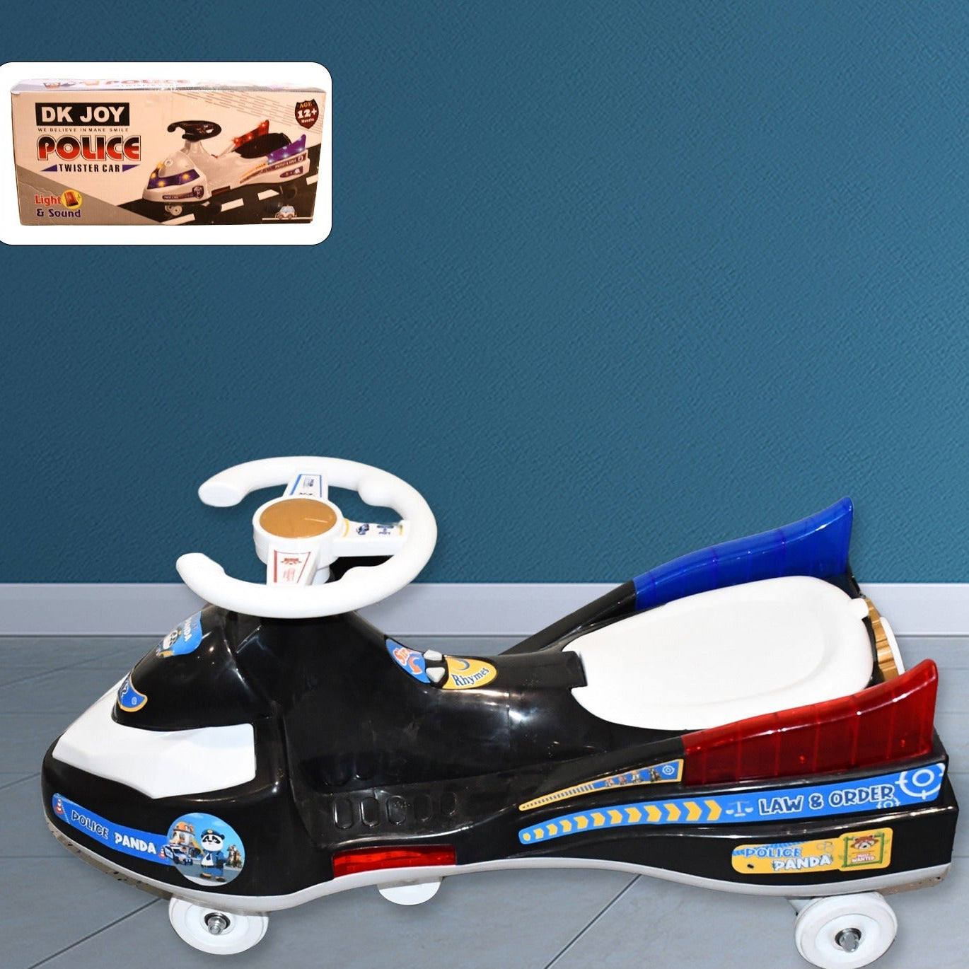 Twisted Police Ride-on Toy Car For Kids With Musical With Lights