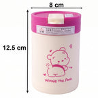 Cute Cartoon Printed Glass Tumbler With Lid And Straw (400 Ml)