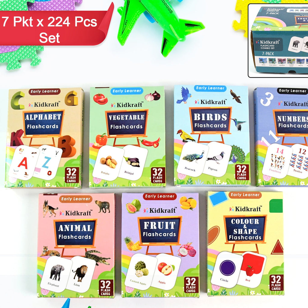 7-in-1 Kidkraft Early Learner Flashcard Combo Set ( 224 Pc  Card)