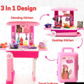 3 In 1 Kitchen Set For Kids Portable Pretend Play Toys For Kids With Suitcase (1 Set)