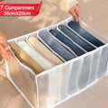 4069 Clothes Organizer +7 Grid Drawer Wardrobe Clothes Organizer Jeans Closet Cabinet Organizers Portable Foldable Storage Containers