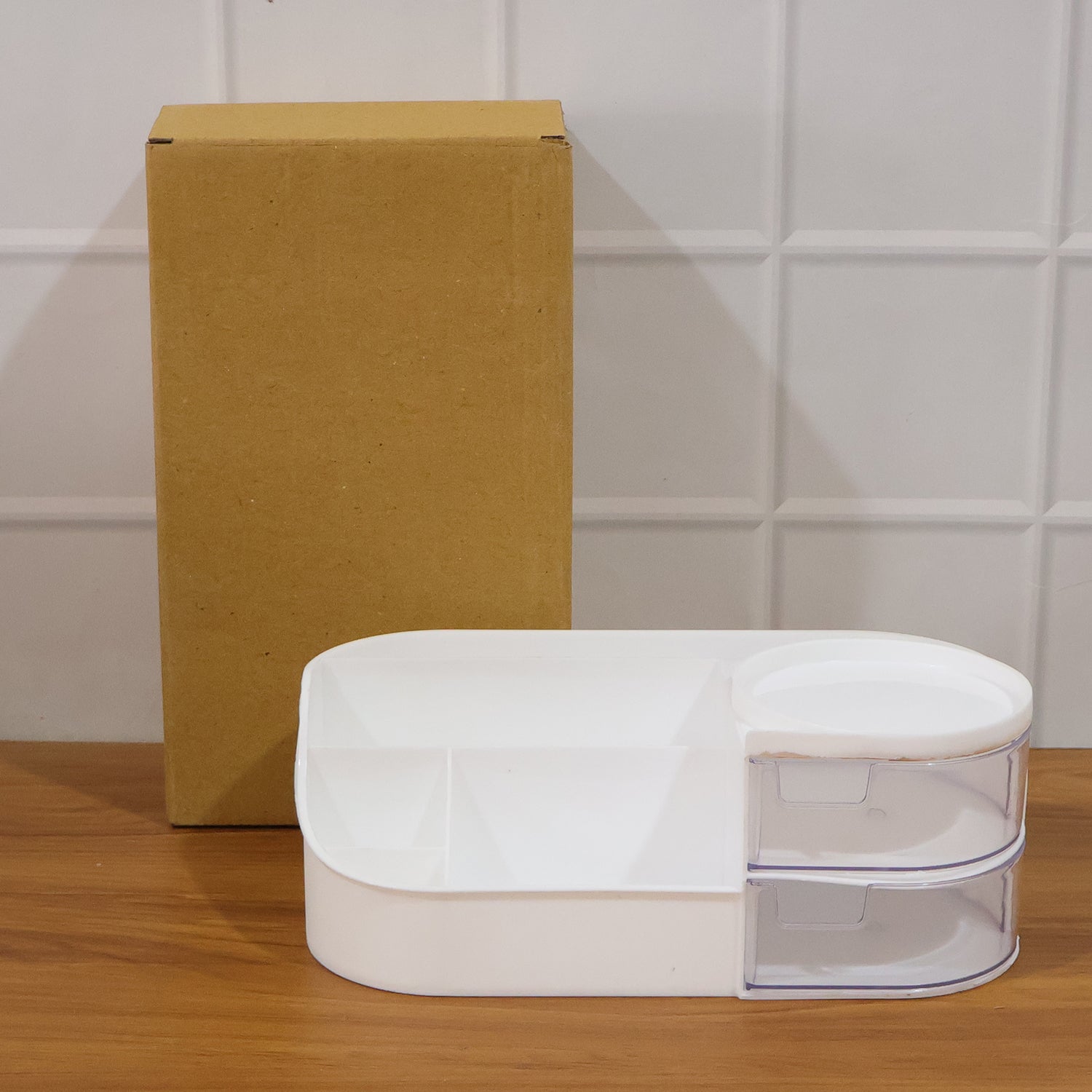 Multipurpose Cosmetic Makeup Organizer Storage Box (1 Pc White Color)