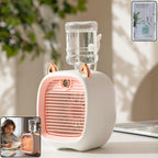 Portable Mini Air Cooler Fan With Spray Mist Function (1 Pc)