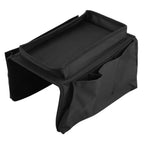 8164 Sofa Arm Rest Hanging Storage Bag Storage Bag For Sofa Ideal For Sorting Magazines Ipad Books (Black)