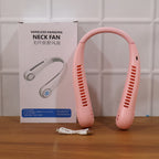 Portable Rechargeable Neck Fan (1 Pc Pink Color)