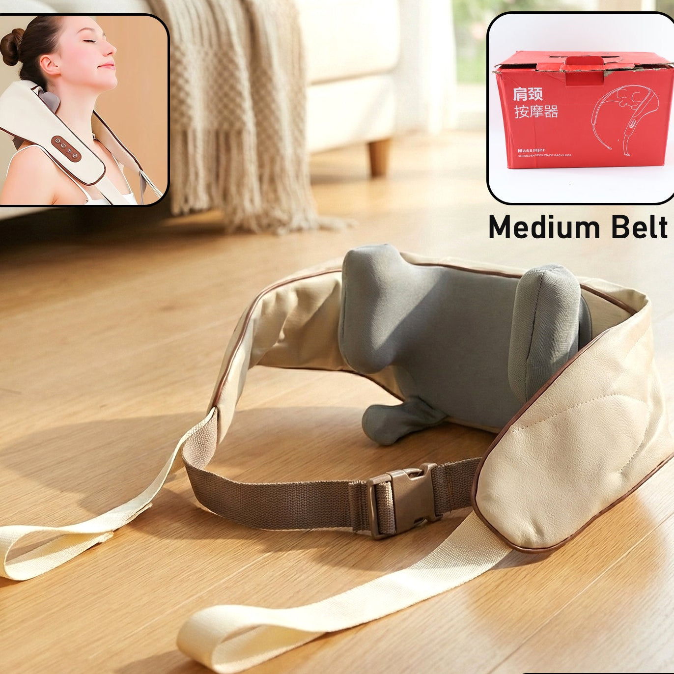 Adjustable Neck  Shoulder Massager  Medium Belt (1 Pc)