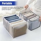 4069 Clothes Organizer +7 Grid Drawer Wardrobe Clothes Organizer Jeans Closet Cabinet Organizers Portable Foldable Storage Containers