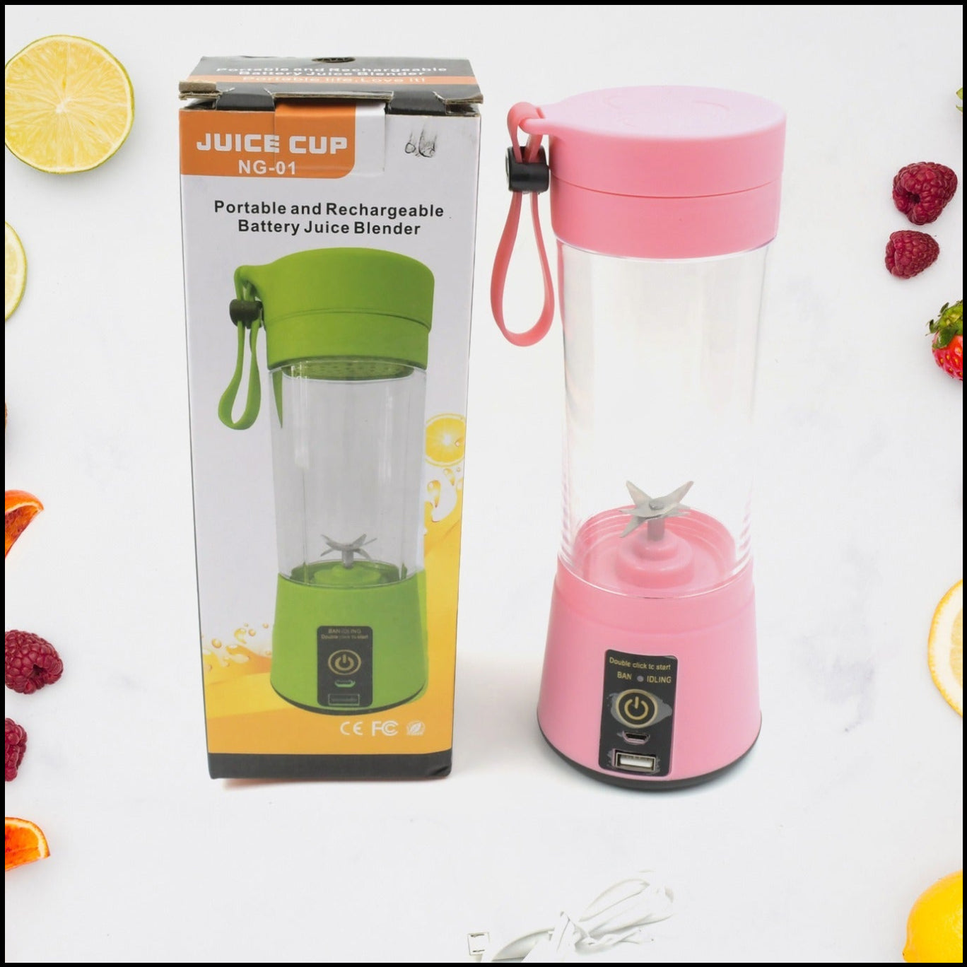 133 Portable Usb Electric Juicer - 6 Blades (Protein Shaker)