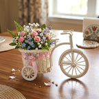 Decorative Bicycle Flower Pot With Basket (1 Pc)