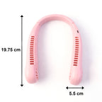 Portable Rechargeable Neck Fan (1 Pc Pink Color)