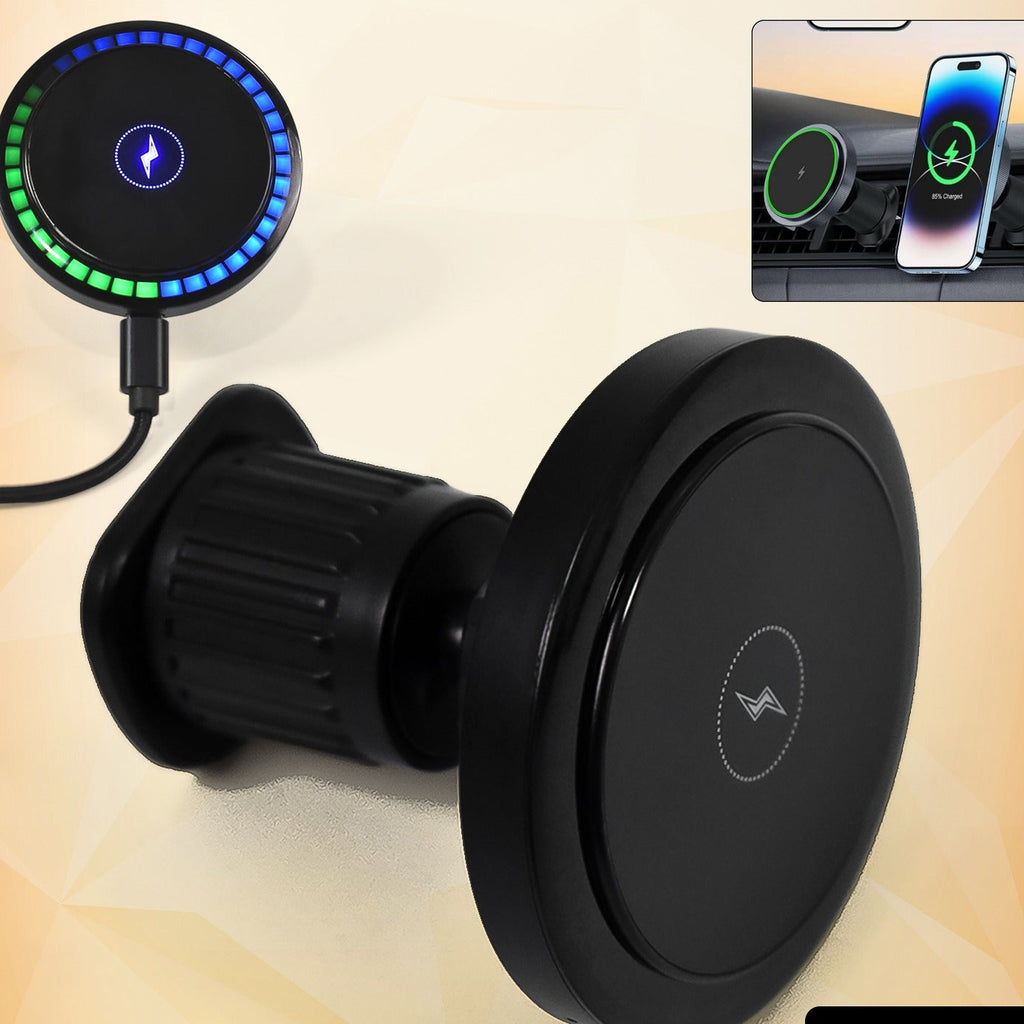 Magnetic Phone Mount Wireless Charger  Music Reactive Lights (1 Set)