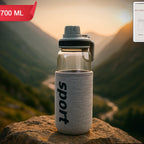 Sports Water Bottle With Protective Sleeve - (1 Pc  700 Ml)