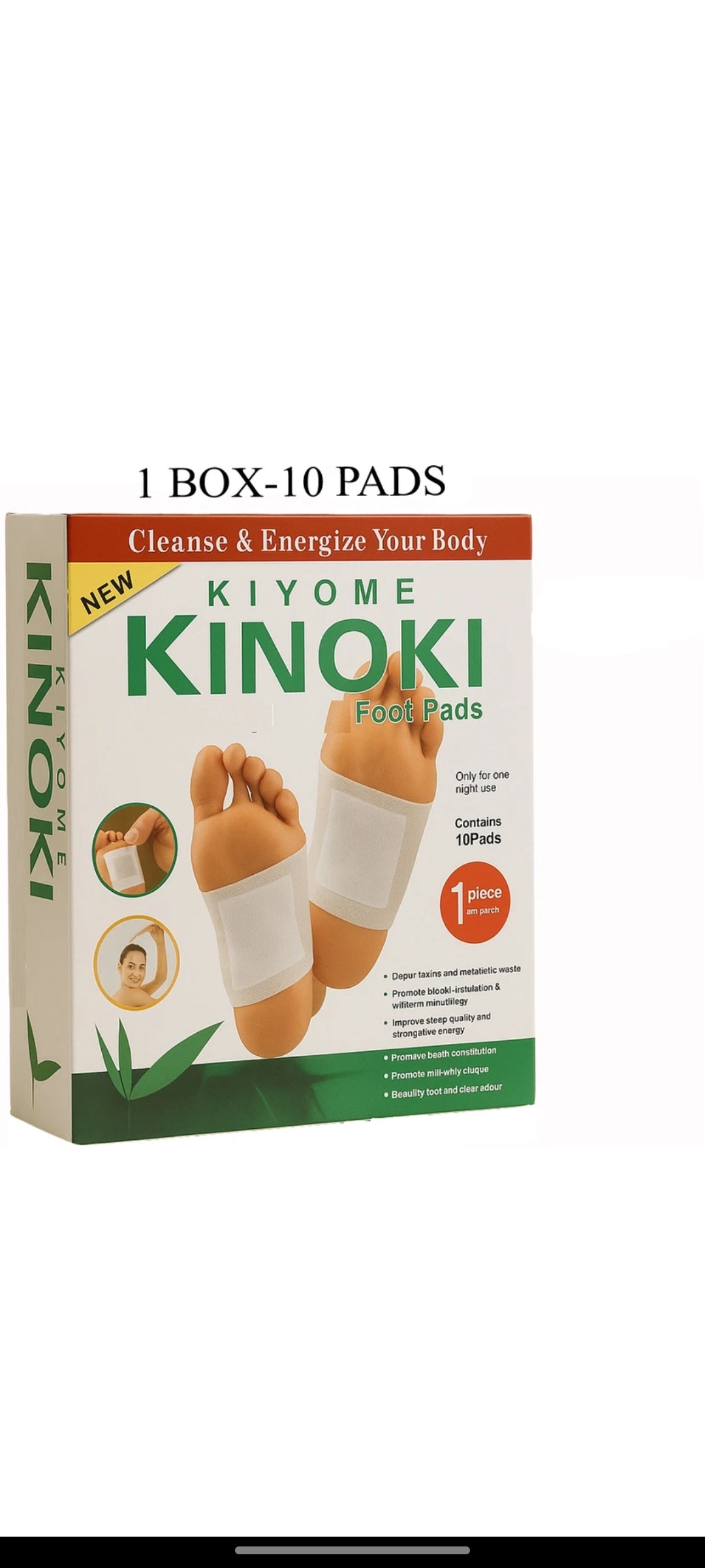 Kinoki Detox Foot Patches – Natural Bamboo Vinegar Foot Pads for Relaxation & Body Cleansing