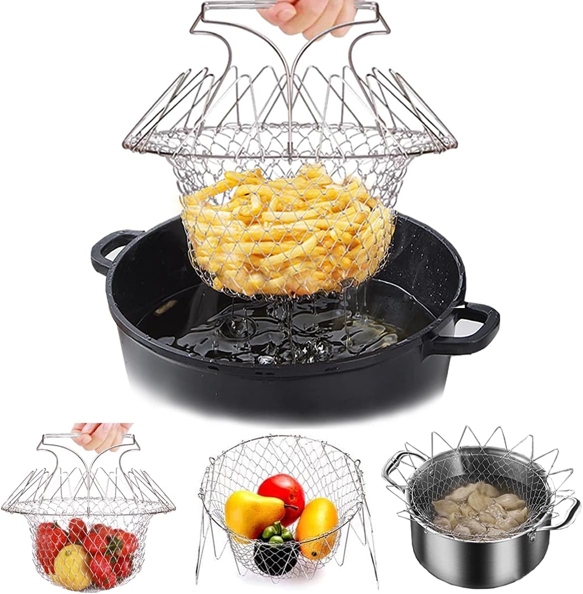 Foldable Strainer Chef Basket