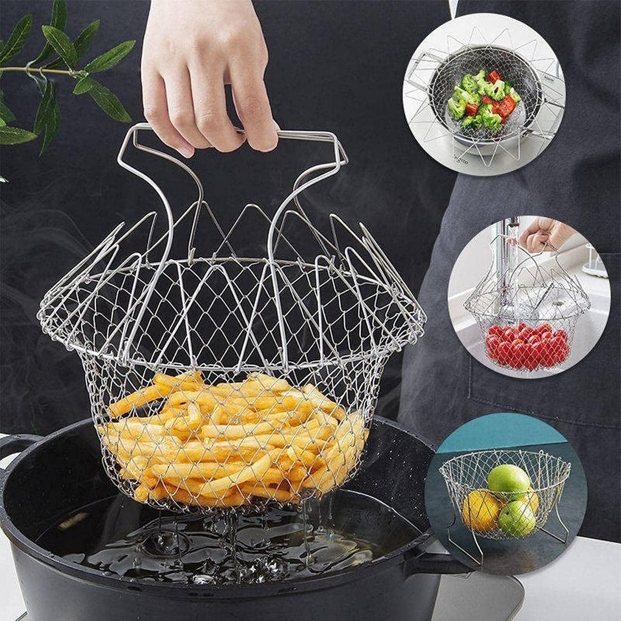 Foldable Strainer Chef Basket
