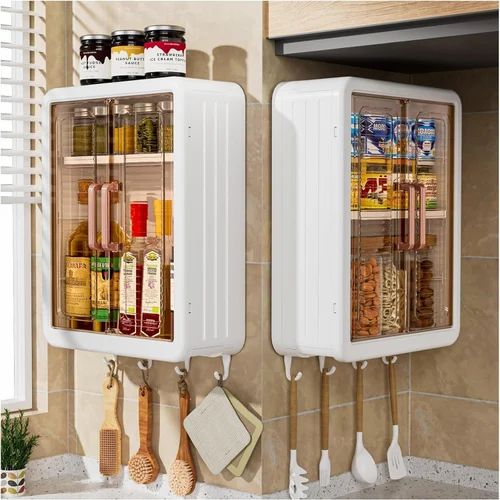 Large Wall-mounted Kitchen Storage Cabinet Set