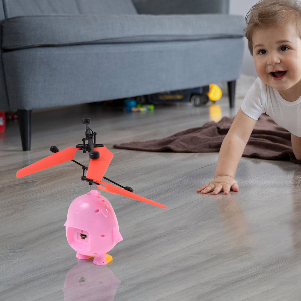 Flying Bird Rc Toy With Led Amp Remote Control  Pink Owl Design (1 Set)