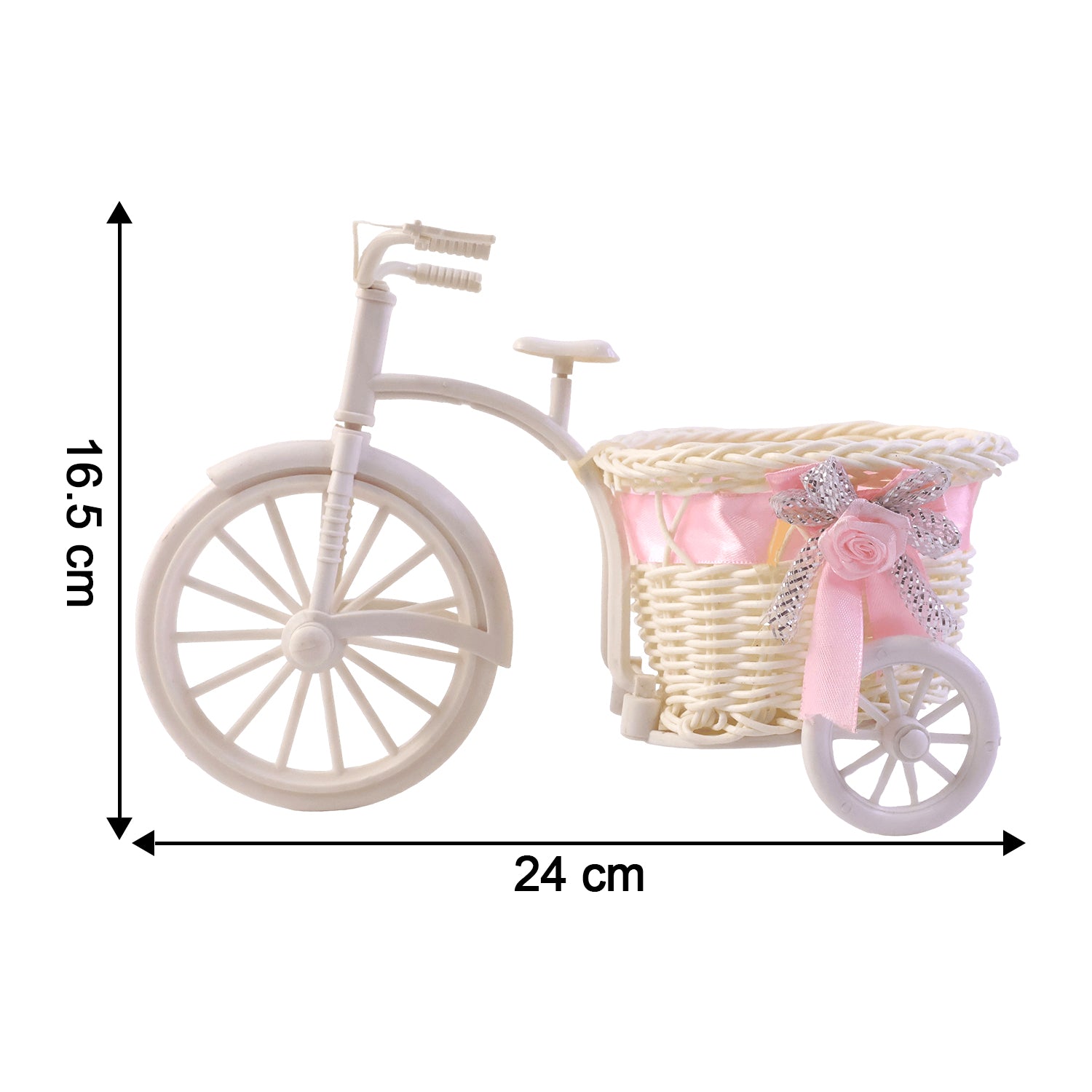 Decorative Bicycle Flower Pot With Basket (1 Pc)