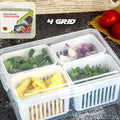 Fridge Storage Boxes Freezer Storage Containers Container For Kitchen Storage Set Storage In Kitchen Vegetable Storage Draining Crisper Refrigerator Food Box (1 Pc)