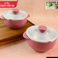 Apex Premium Plastic Serving Bowl Set With Lids (2 Pc)